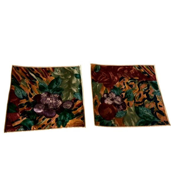 Vintage Set Of 6 John Matouk Fruit Themed Cocktail Napkins - Picture 5 of 7